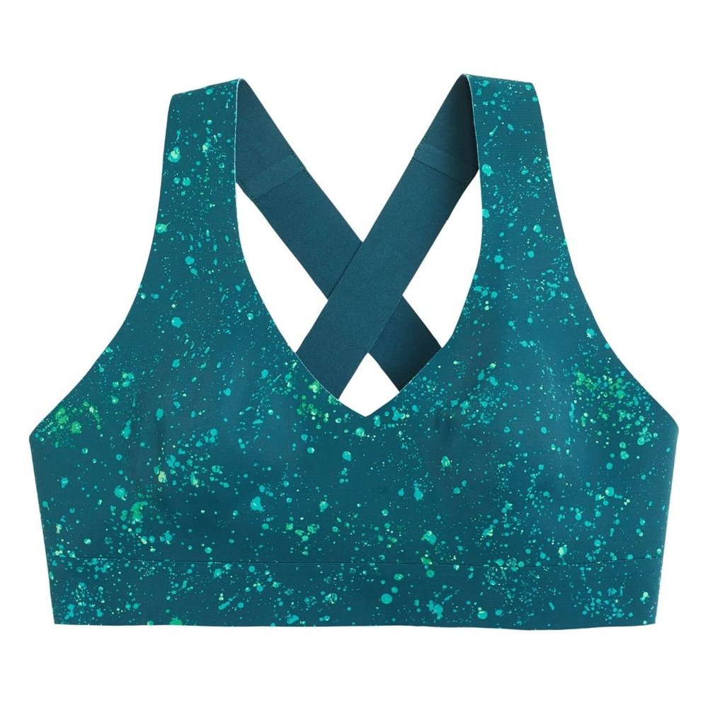 Athleta Crossover Reversible Bra D-DD‎ Agate Oceanic Teal